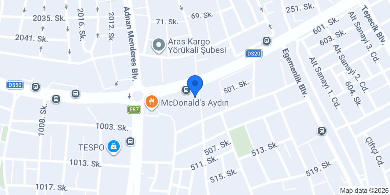 Aydın İl Tarım ve Orman Müdürlüğü konumu