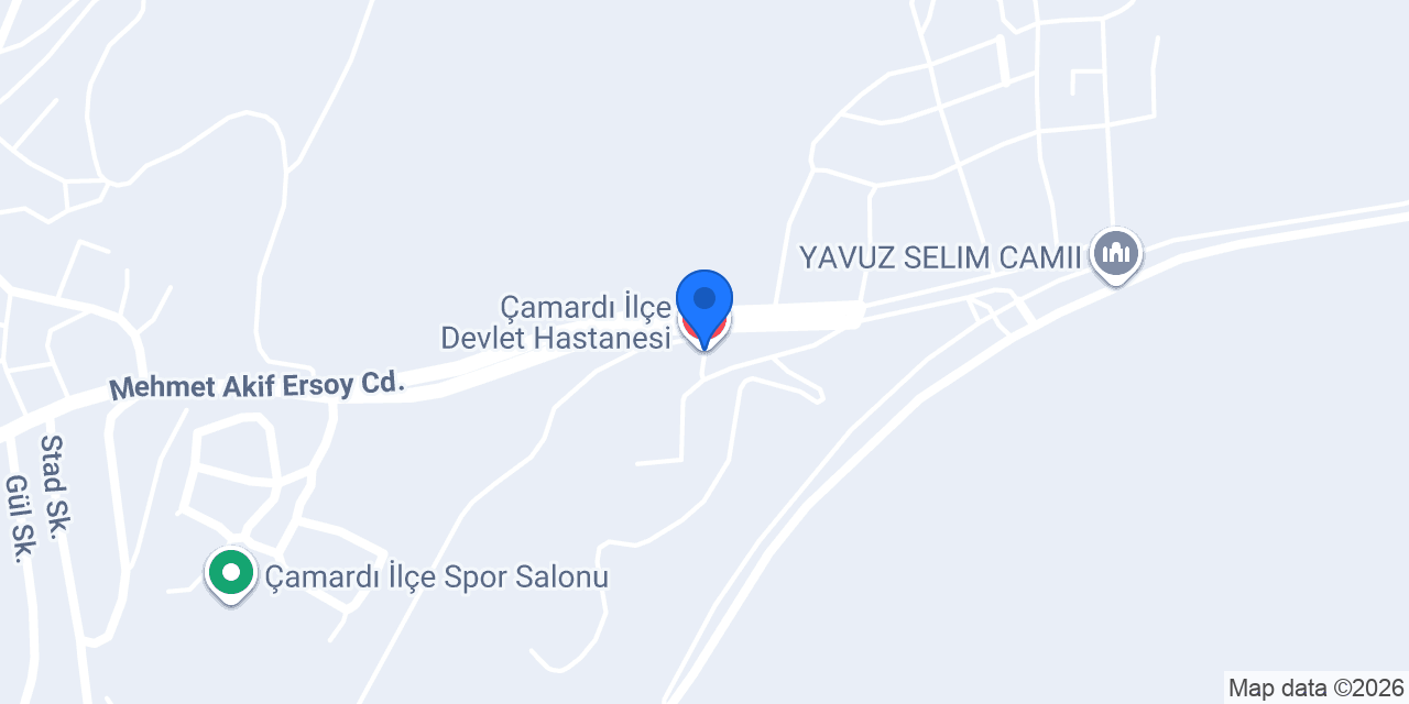 Çamardı İlçe Devlet Hastanesi konumu
