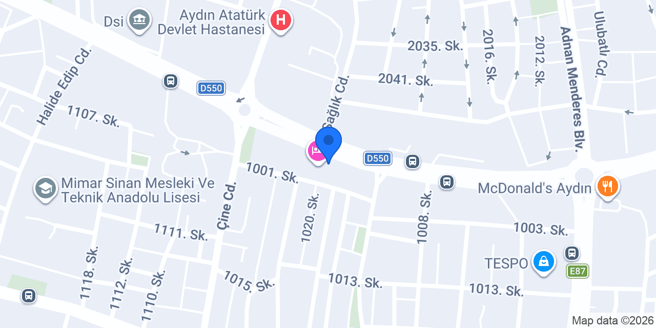 İstanbul Clinic Aydın konumu