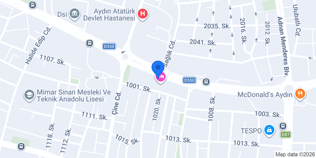Anadolubank Aydın Şubesi konumu