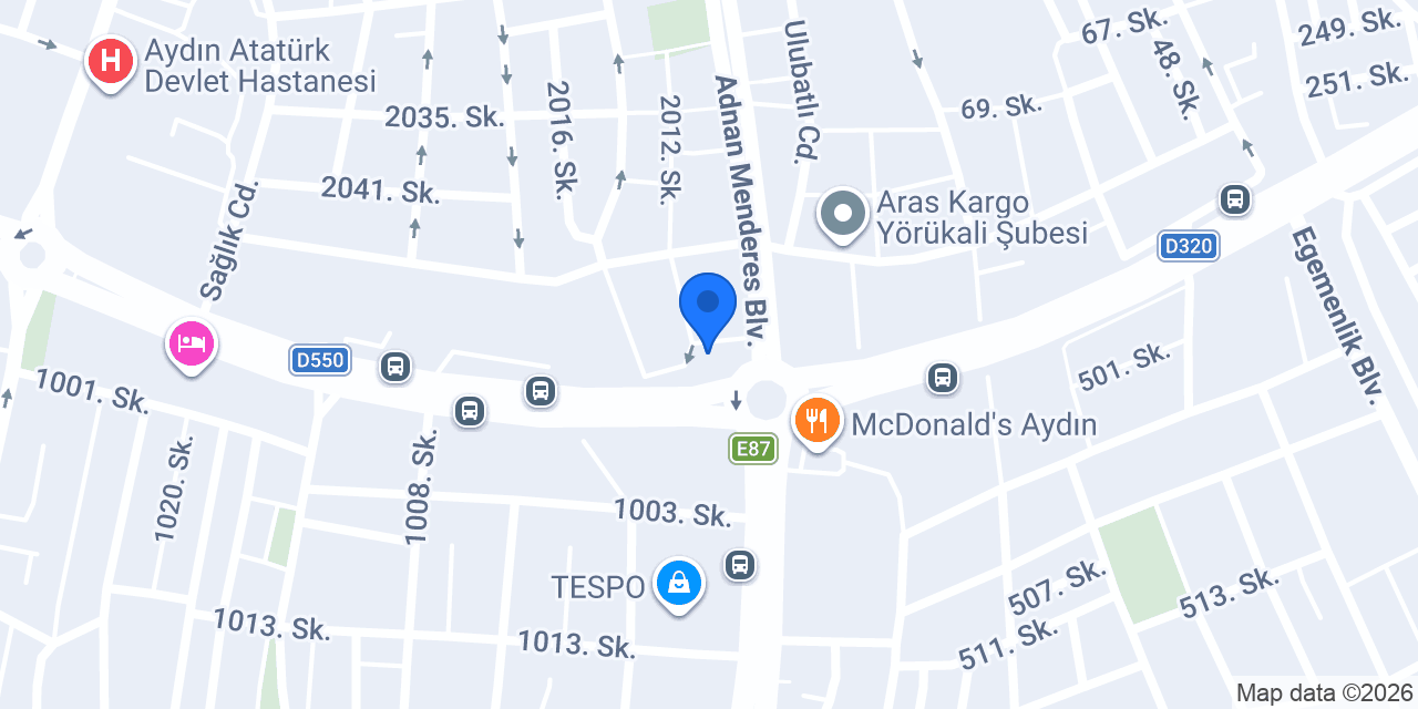 Kafkas Aydın Oto Kiralama konumu