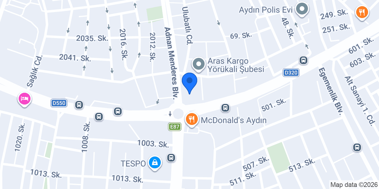 Çağdaş Faktoring A.Ş Aydın Şube konumu
