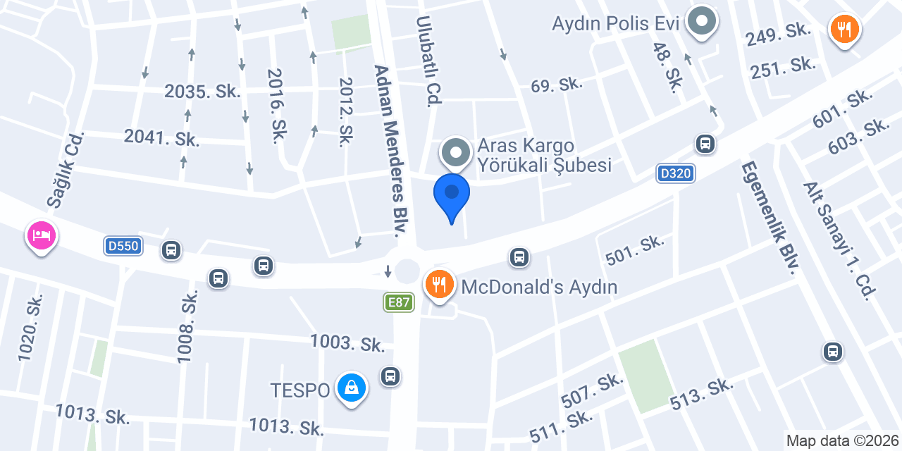 Fatih Erkek Öğrenci Yurdu konumu