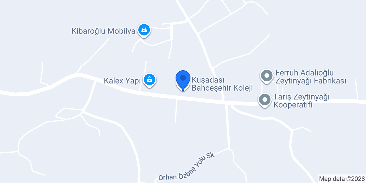 Kuşadası Bahçeşehir Koleji konumu