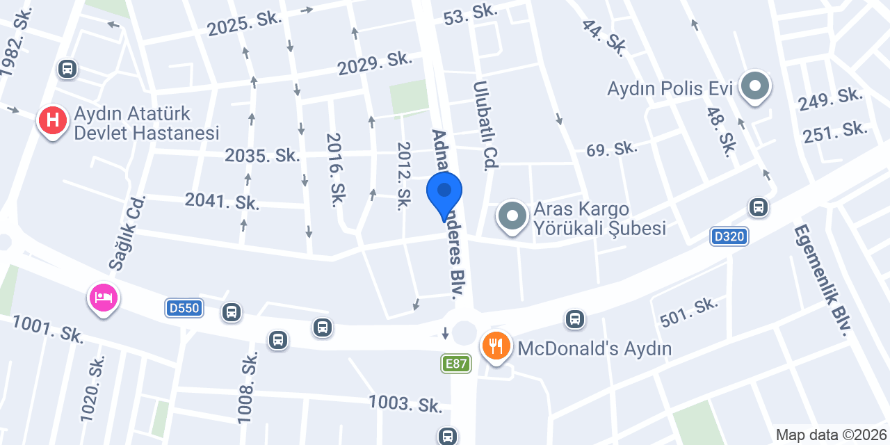 Mavi - Aydın Cadde konumu