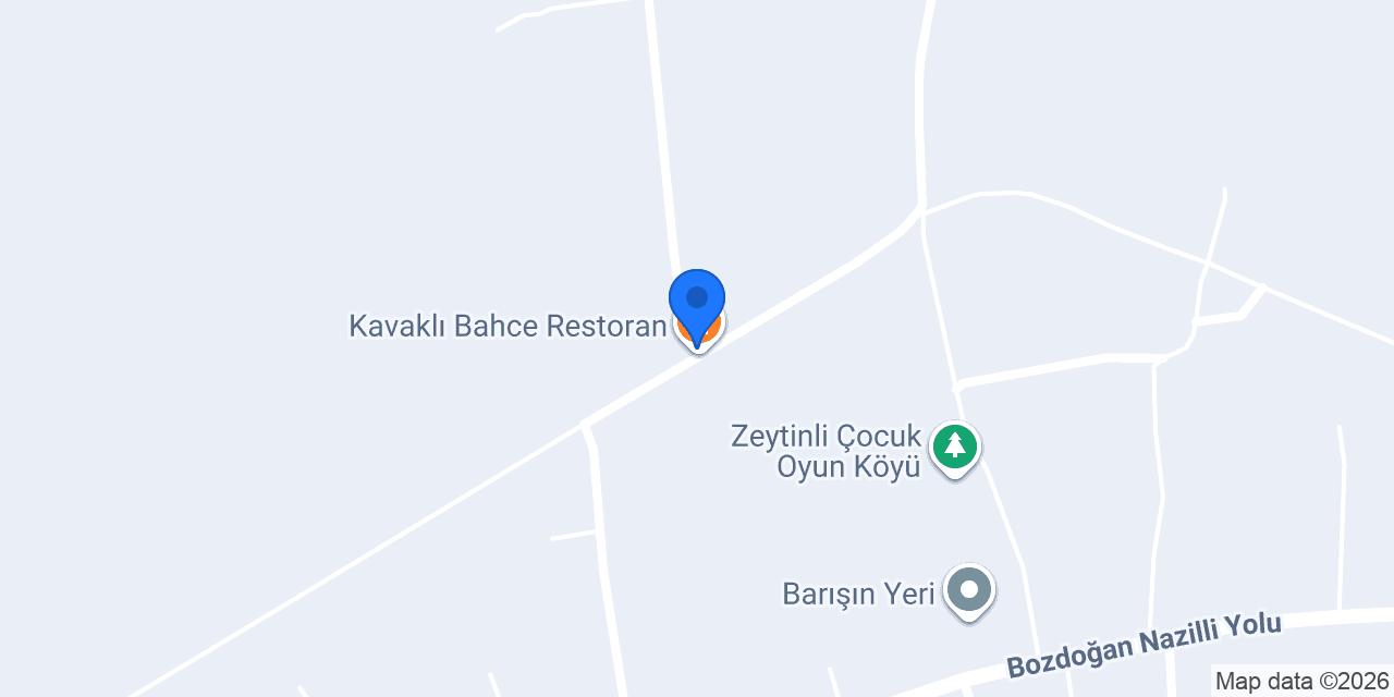 Kavaklı Bahce Restoran konumu