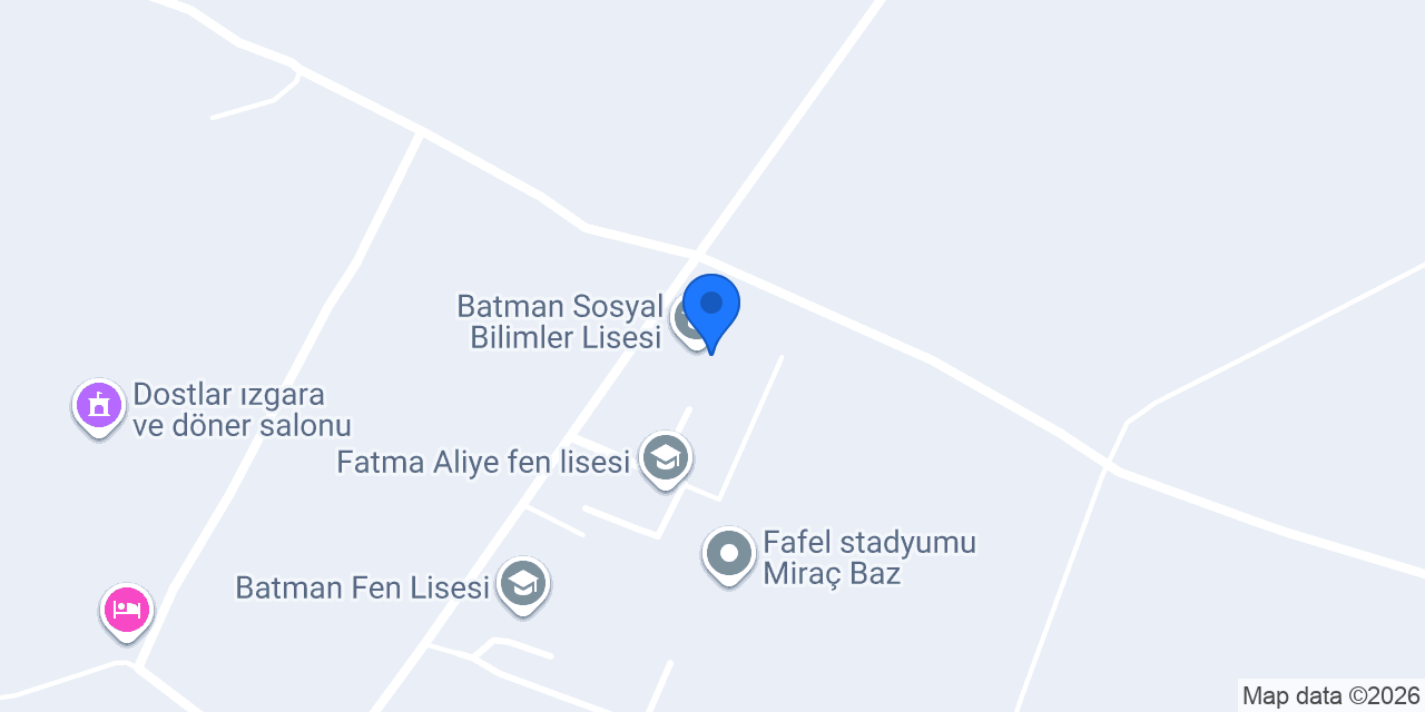 Batman Sosyal Bilimler Lisesi konumu