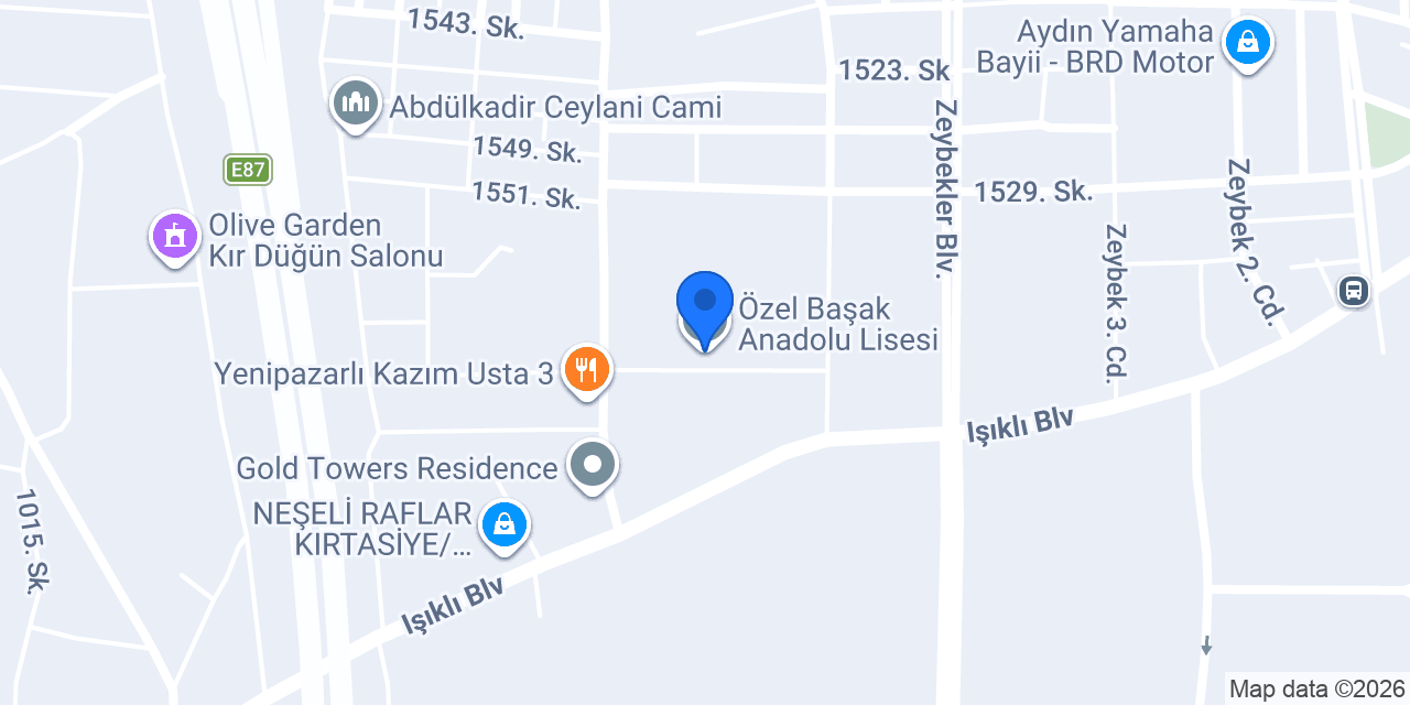 Özel Başak Anadolu Lisesi konumu