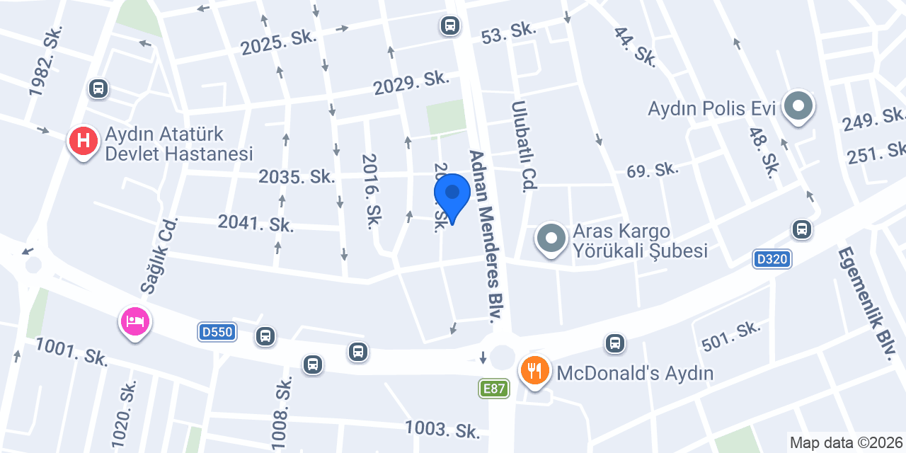 Aydın Ihlamur Kız Yurdu konumu