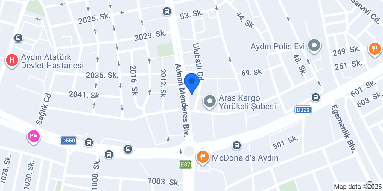 Eminevim Aydın Şube konumu
