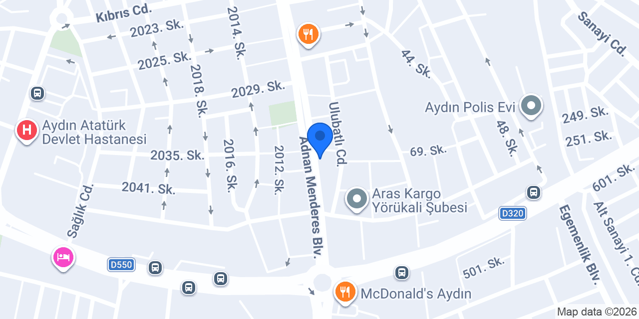 Avis Araç Kiralama Aydın konumu