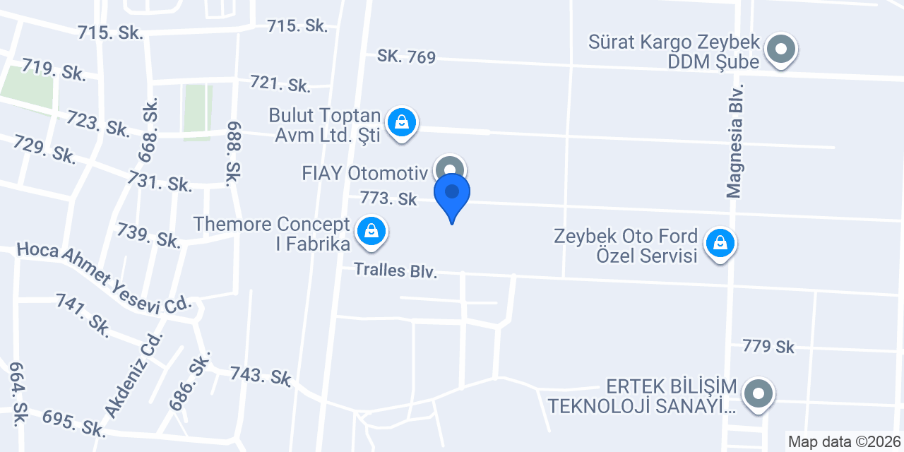 Cerit Toptan Astis Depo konumu