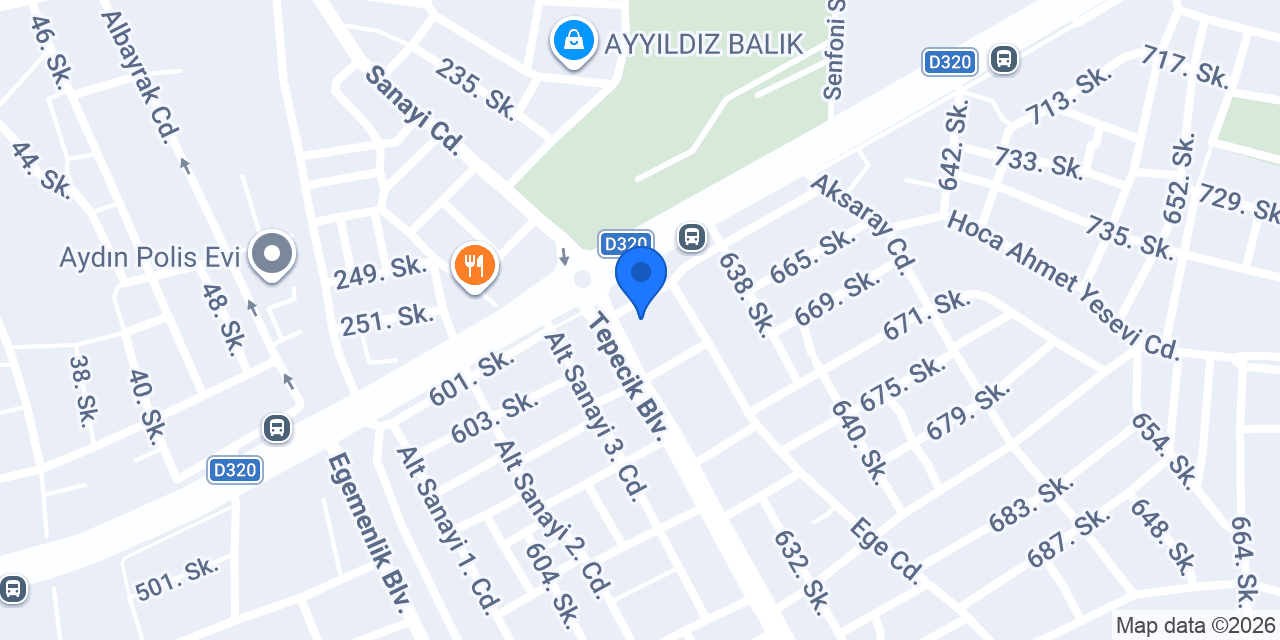 Aydın Gümrük Müdürlüğü konumu