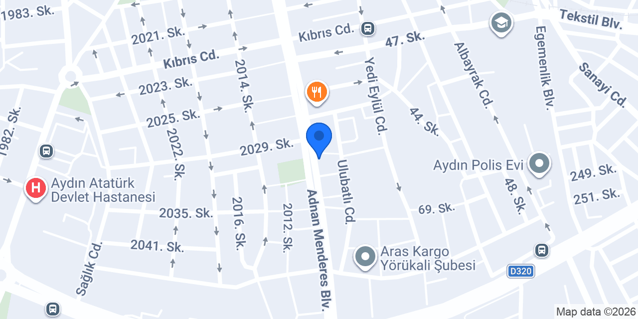 Aydın Çiçek Dünyası konumu