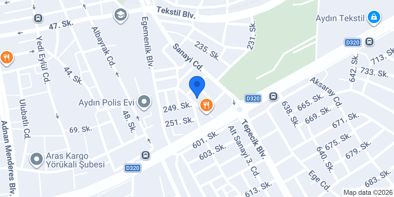 Aydın Pera Dijital Baskı Merkezi konumu