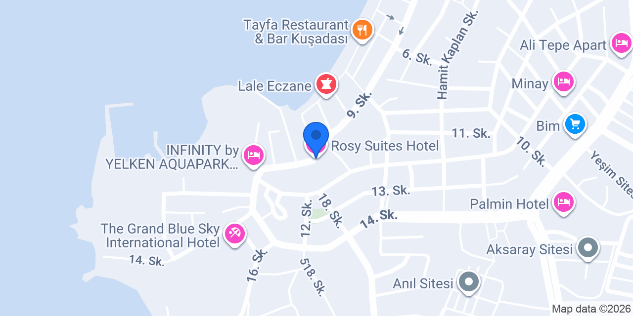 Rosy Suites Hotel konumu