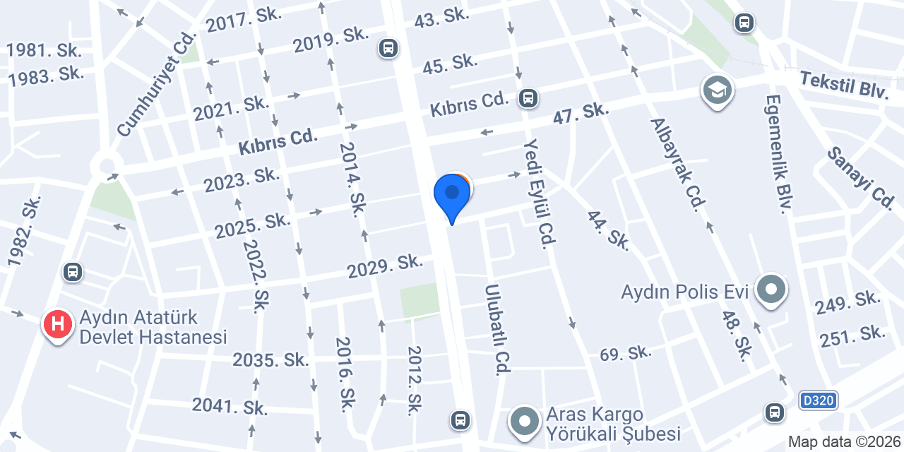 AYDIN BULVAR VETERİNER KLİNİĞİ konumu