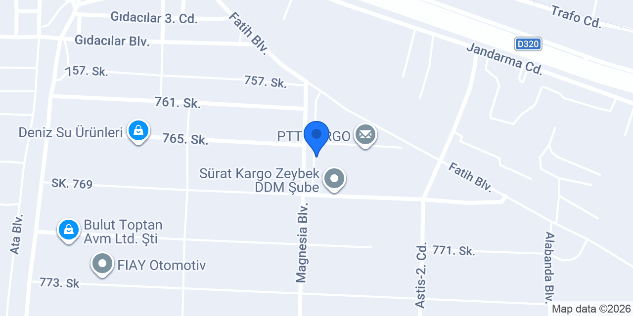 Würth Satış Mağazası konumu