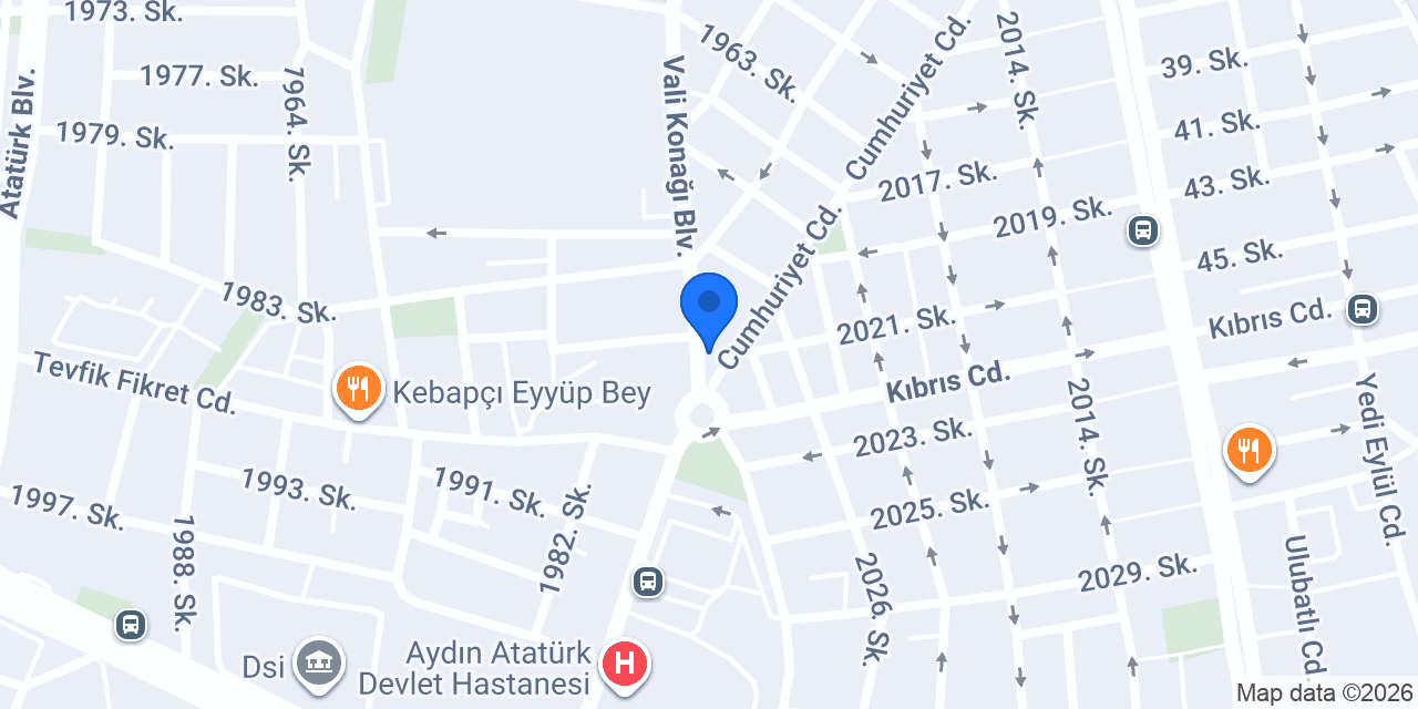 Efeler Yade Çiçekçilik konumu