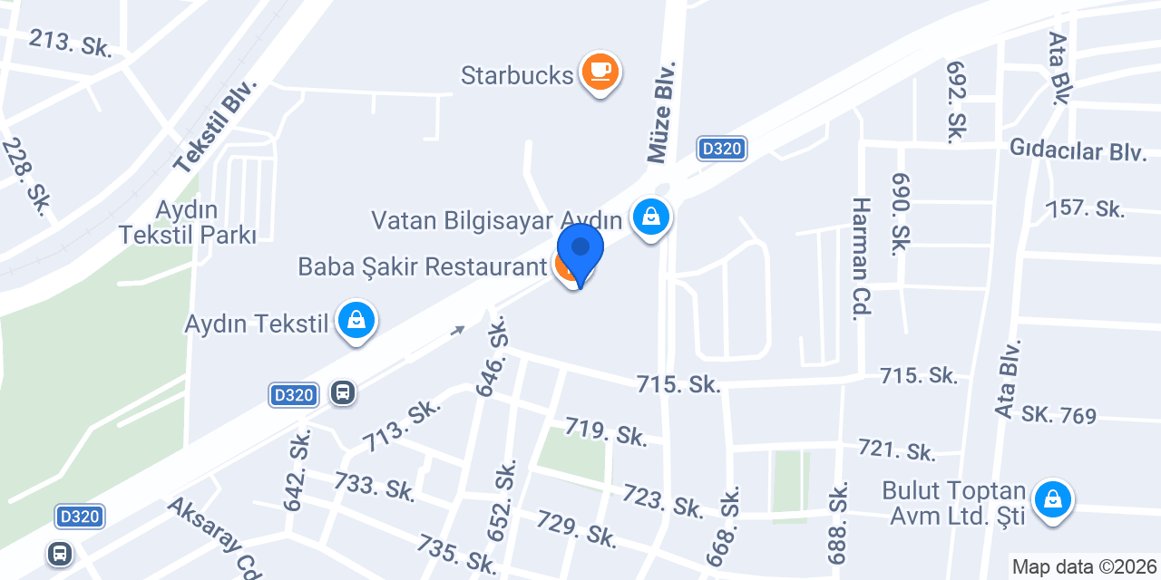Baba Şakir Restaurant konumu