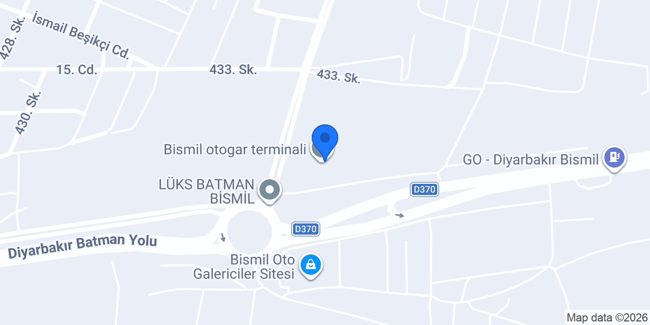 Bismil otogar terminali konumu