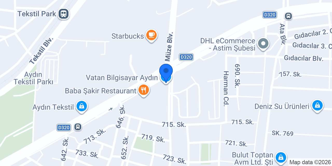 Vatan Bilgisayar Aydın konumu