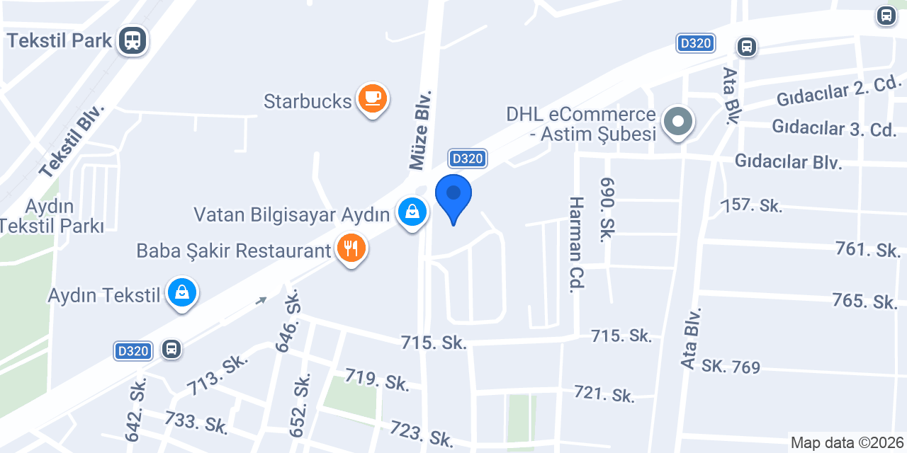 Yüceler Hotel - Aydın Merkez konumu