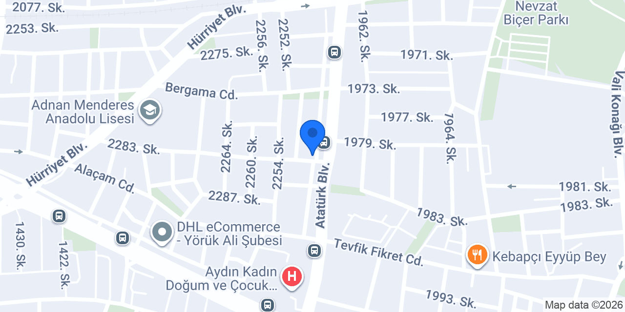 Aydın TAC Dil Kursu konumu