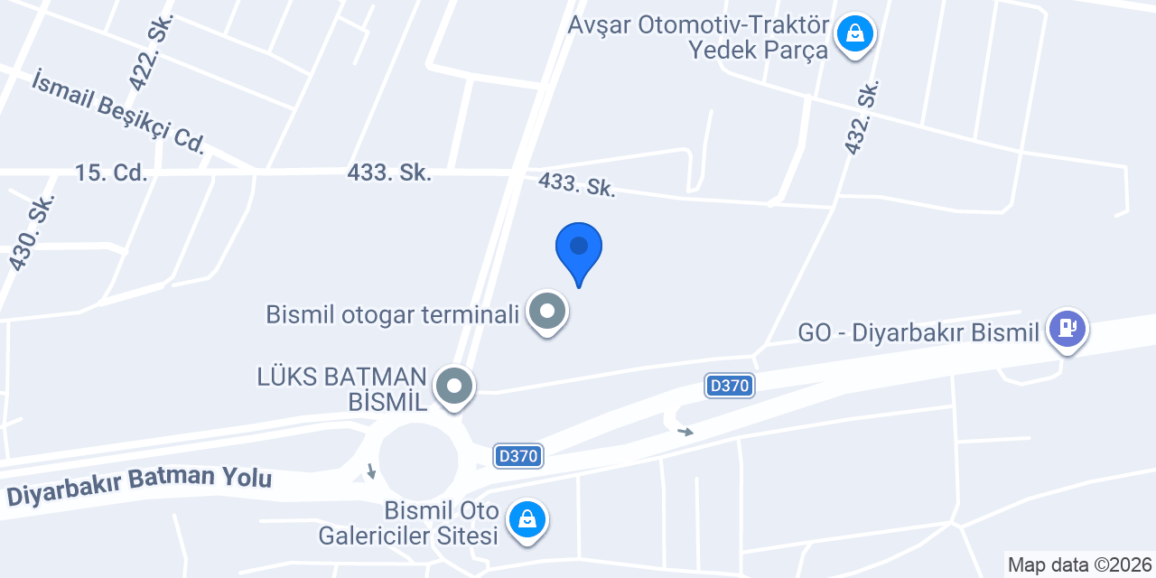 Bismil İlçe Terminali konumu
