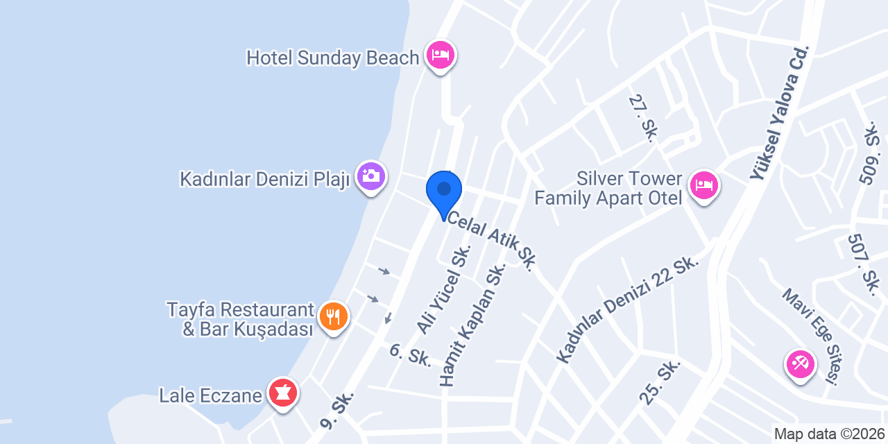 Tüzün Turizm Ticaret Oteli konumu