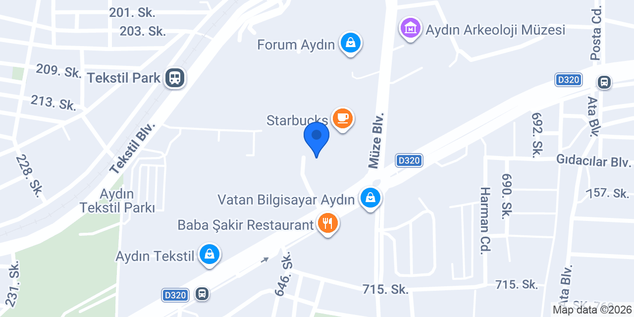 Dry Center Forum Aydın konumu