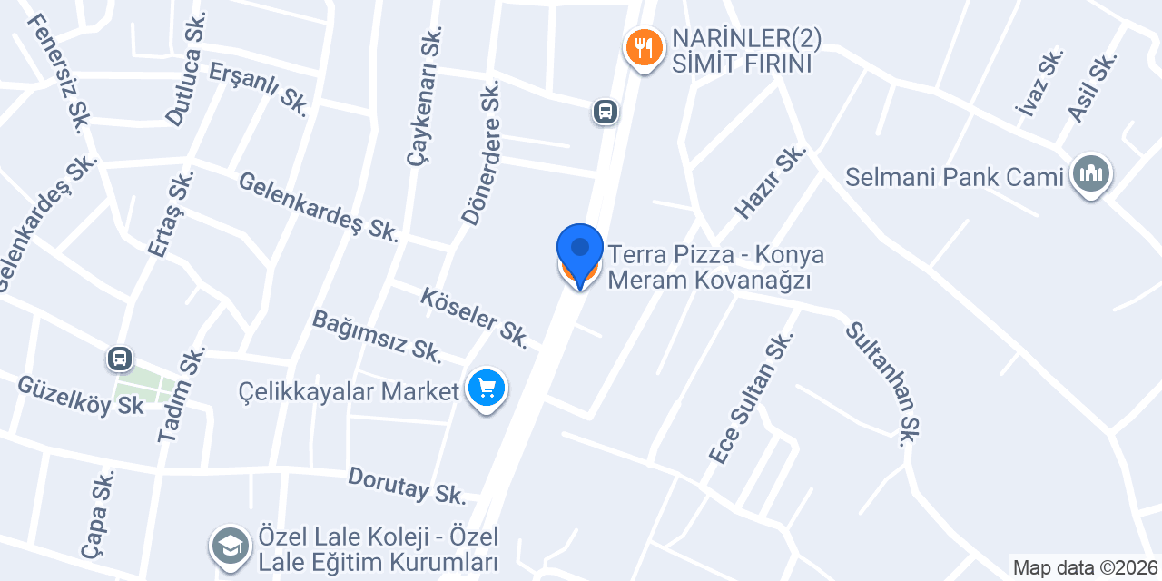 Terra Pizza - Konya Meram Kovanağzı konumu