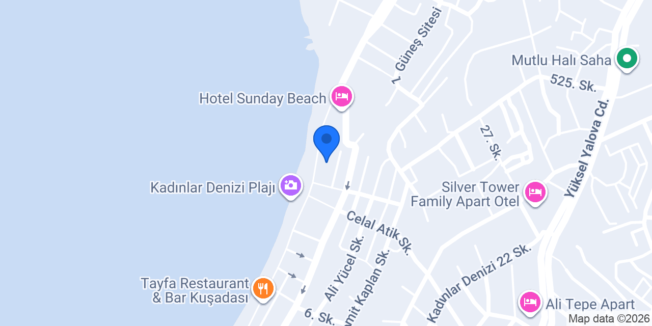 Ladies Beach Otel konumu