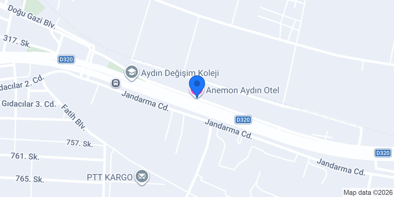 Anemon Aydın Otel konumu