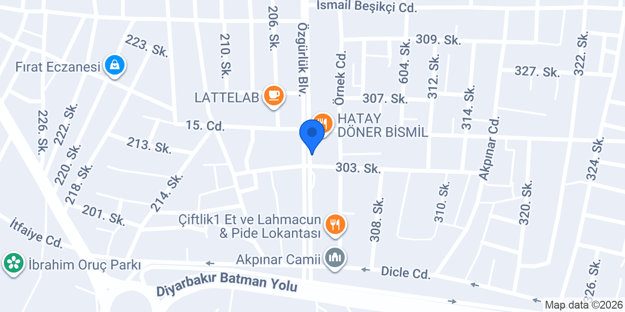 Bismil Pilot Garage Oto Ekspertiz konumu