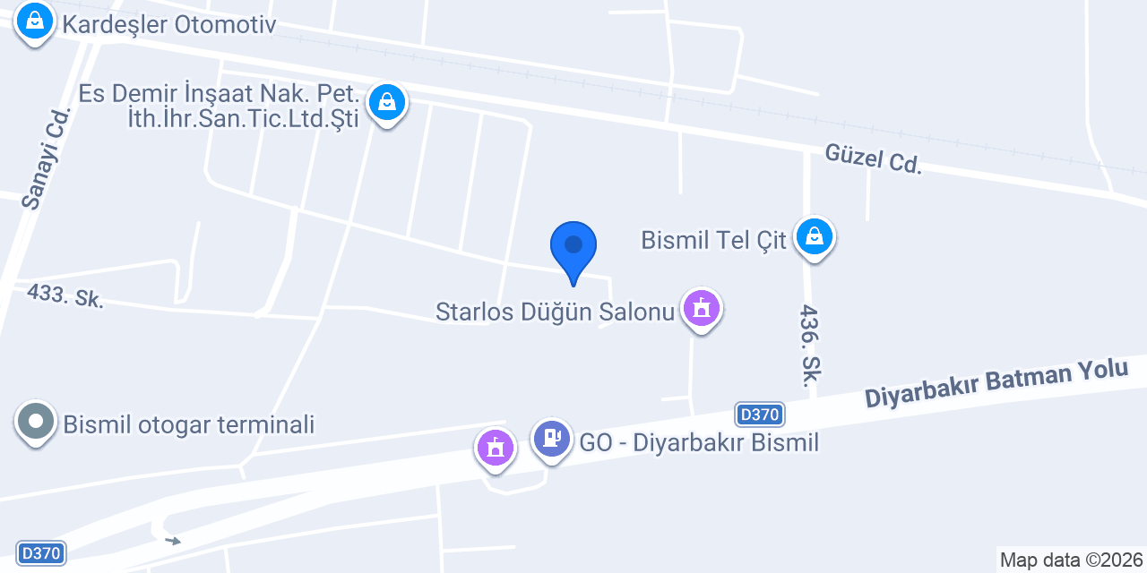 Diyarbakır Bismil Biçerdöver orjinal yedek parçaları Erk-San Ticaret konumu