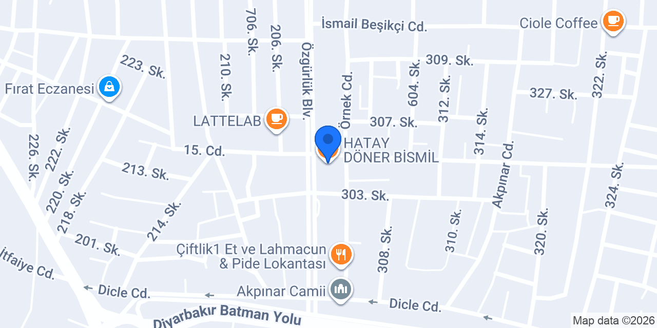 HATAY DÖNER BİSMİL konumu