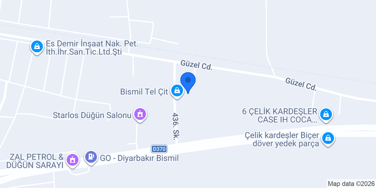 PARKE TAŞI BİSMİL konumu