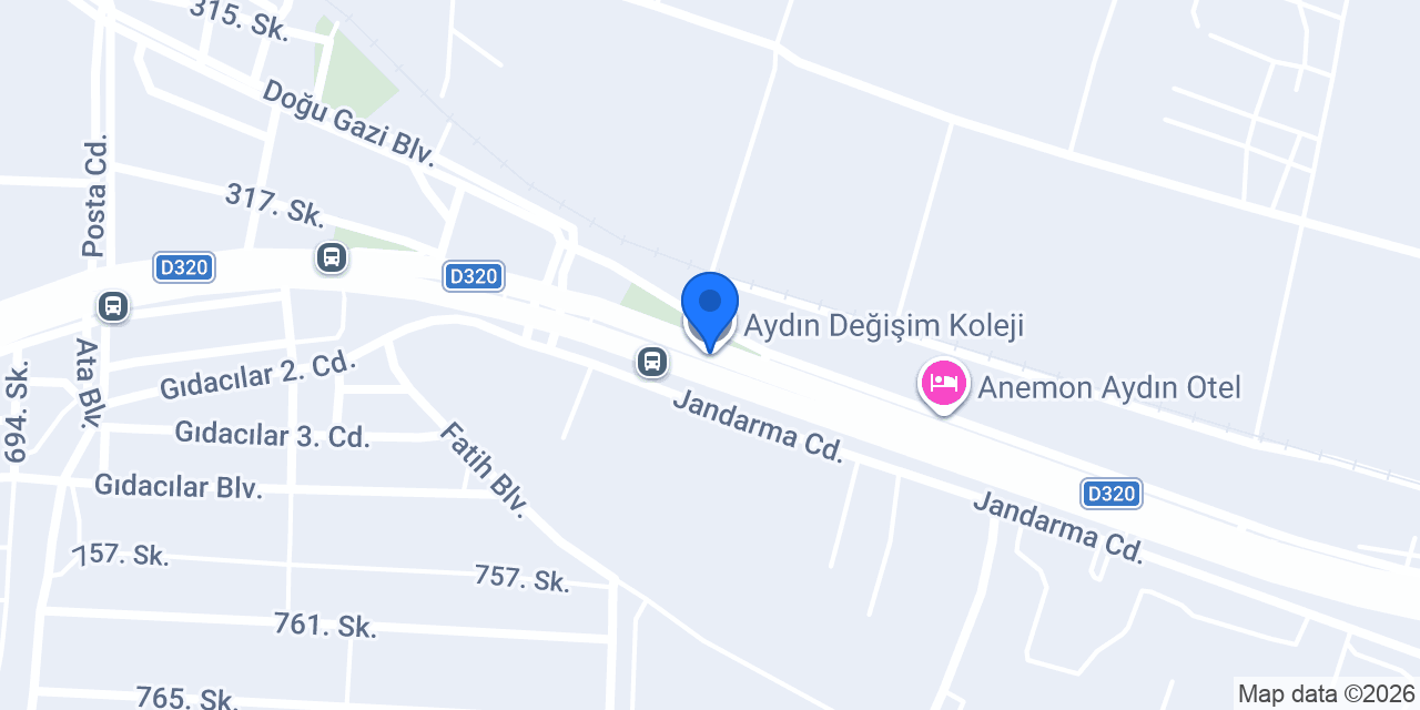 Aydın Değişim Koleji konumu