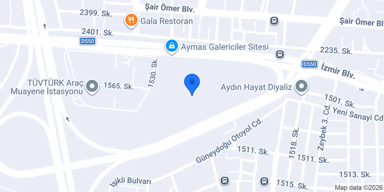 Çınar Otomotiv konumu