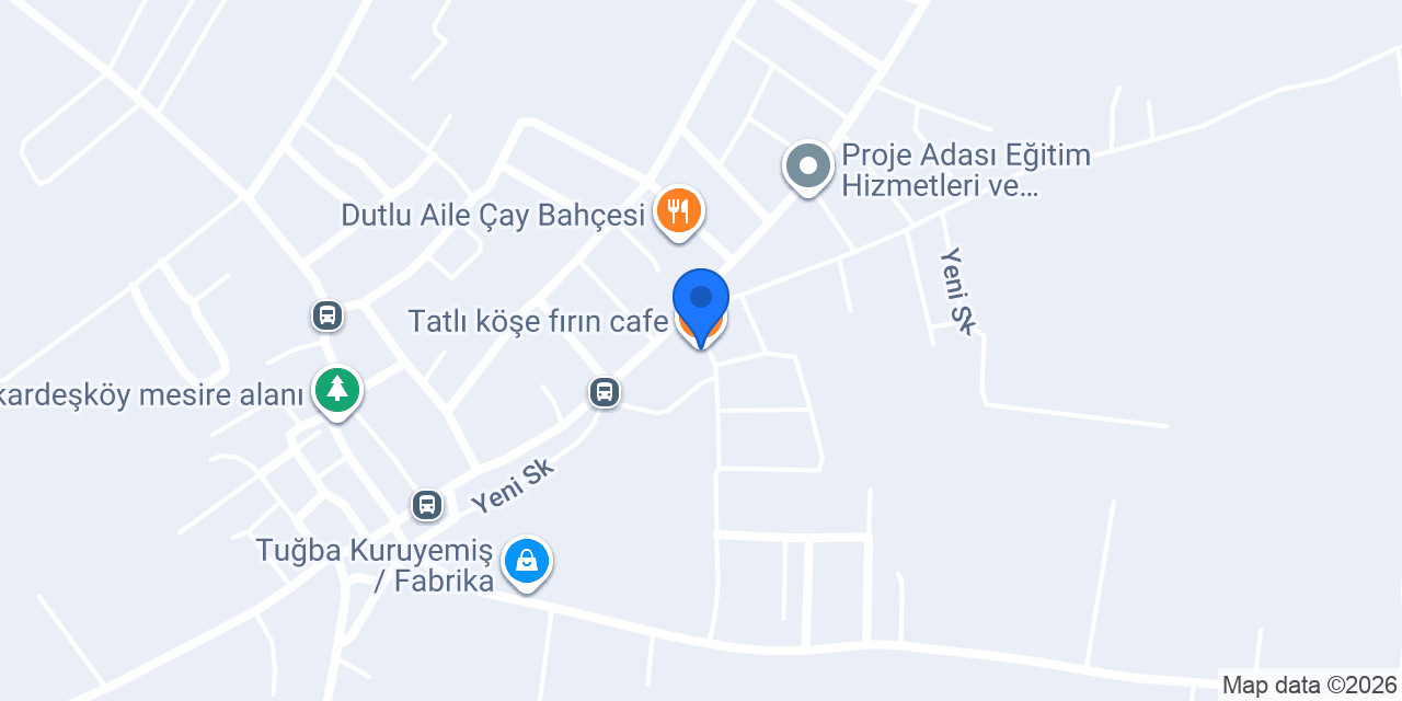 Tatlı köşe fırın cafe konumu