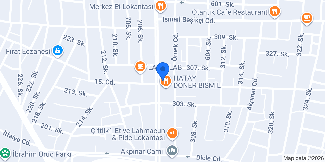 HATAY DÖNER BİSMİL konumu