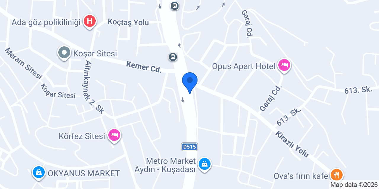 Alfemo Kuşadası konumu