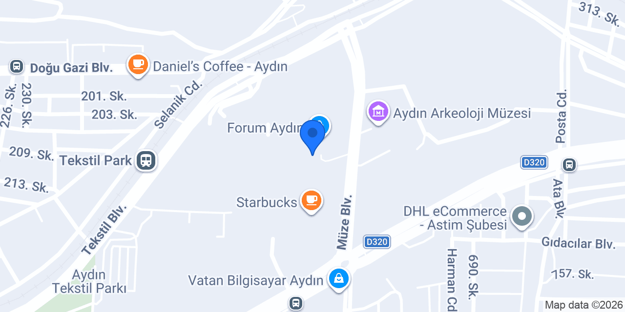 Lizay - Aydın Forum AVM konumu