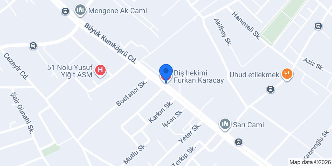 Diş hekimi Furkan Karaçay konumu