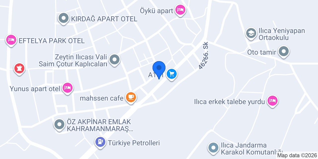 Ilıca Elif Apart Otel konumu
