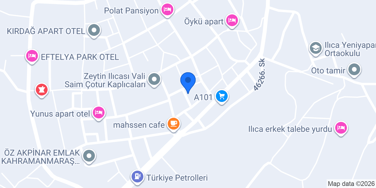 Sema Apart Otel konumu