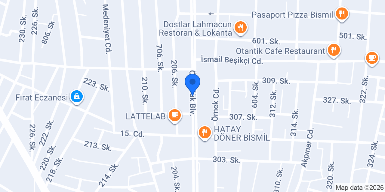 Bismil taksi konumu