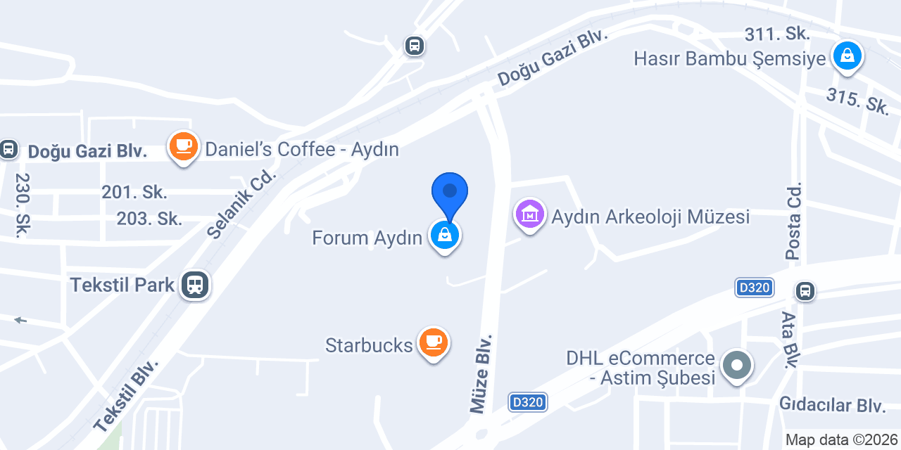 ÖZSÜT CAFE FORUM AYDIN konumu