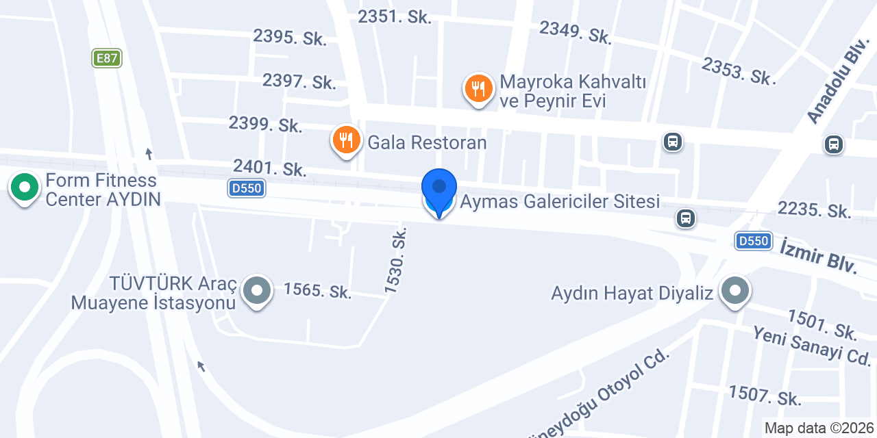 Aymas Galericiler Sitesi konumu